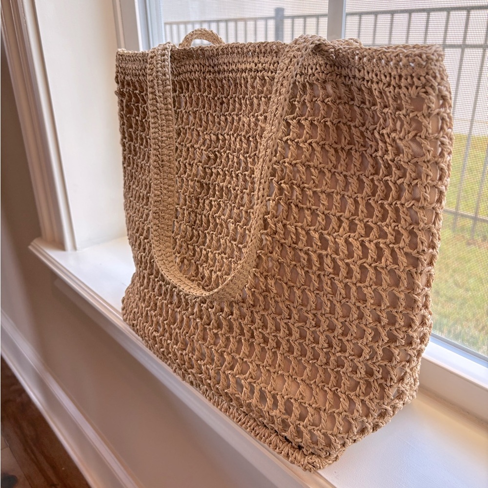 Madewell Rattan Tote NWT
